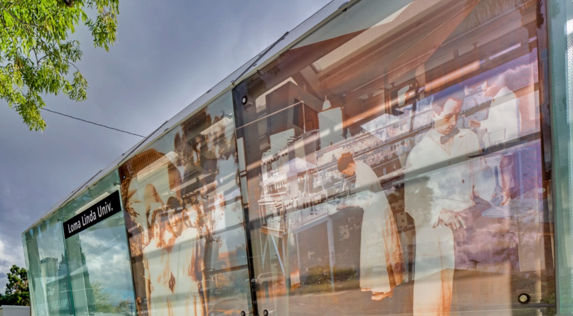 sbX Transit stations public art displays