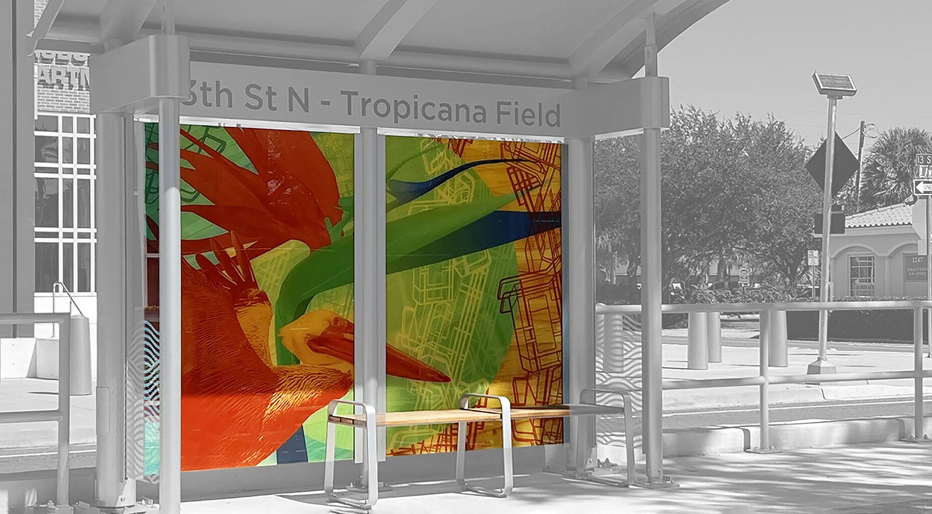 SunRunner Bus Rapid Transit Public Art Display